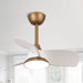 28" Modern DC Motor Downrod Mount Reversible Ceiling Fan with LED Lighting and Remote Control - Sweatfully