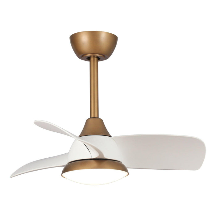 28" Modern DC Motor Downrod Mount Reversible Ceiling Fan with LED Lighting and Remote Control - Sweatfully