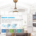 28" Modern DC Motor Downrod Mount Reversible Ceiling Fan with LED Lighting and Remote Control - Sweatfully