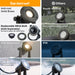 Gardenreet Cast Brass LED Underwater Pond Light for Submersible,Waterfall,Pool,Fountain (2801) - Sweatfully