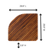 Airstream Oiled Teak Shower and Bath Mat with Rounded Edge 30″ x 30″ - Sweatfully