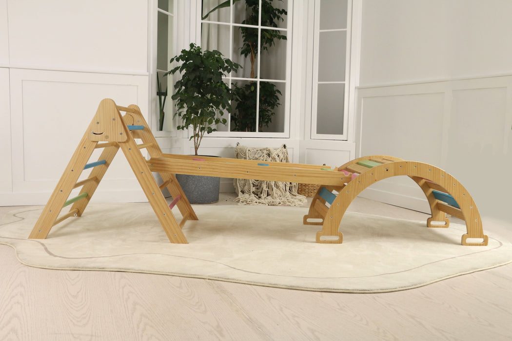 Hazel - Pikler Triangle Ladder & Rocker Set - Sweatfully