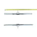 Rotating Straight Bar Cable Attachment - Muscle D Fitness - Knurled Handles, Chrome Finish, 20" - Sweatfully