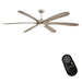 72" Jaydn Farmhouse Satin Nickel DC Motor Downrod Mount Reversible Ceiling Fan with Lighting and Remote Control - Sweatfully