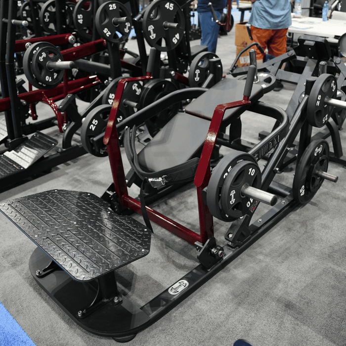 Pro Strength Hip Thruster - Muscle D Fitness - Plate Loaded Glute Drive - Sweatfully