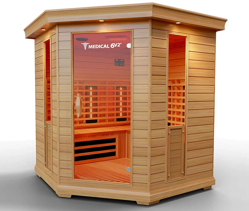 6 Person Indoor Infrared Full Spectrum Sauna | Medical 6 Plus™ - Sweatfully