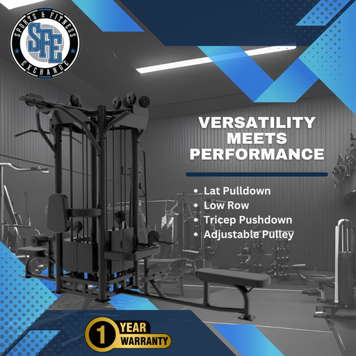 SFE Commercial 4 Station Jungle Gym Machine with (4) Weight Stacks (New) - Sweatfully