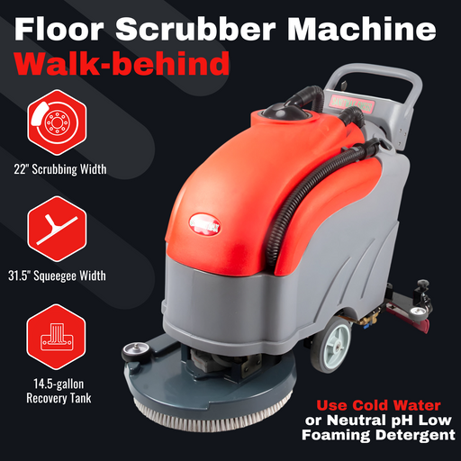 SM560 22“ Walk-Behind Floor Scrubber Dryer Machine – Industrial-Grade Cleaning Efficiency - Sweatfully