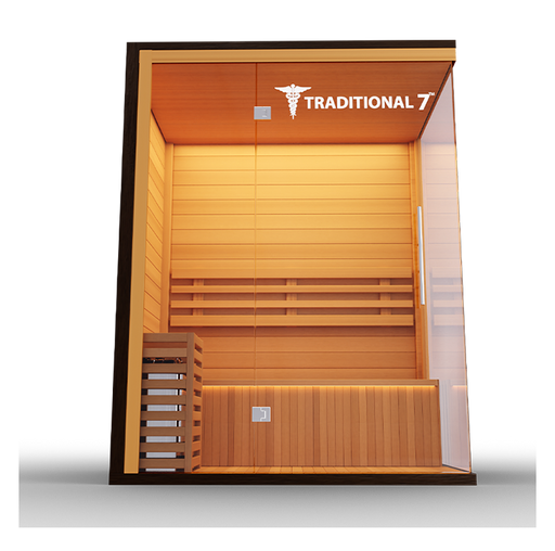 3 Person Home Steam Sauna | Traditional 7™ - Sweatfully