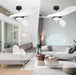 Black 54" DC Motor 6 Speed Ceiling Fan with LED Lighting - Sweatfully