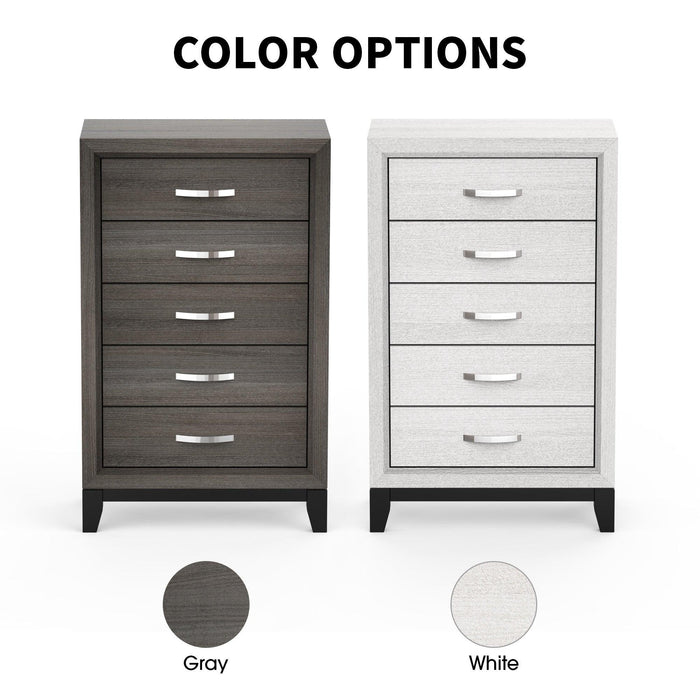 Contemporary 31" Chest with 5-Drawer for Bedroom, Livingroom - Sweatfully