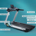 X6 Light Commercial Treadmill - Muscle D Fitness - LED Console - Cup Holder - Sweatfully