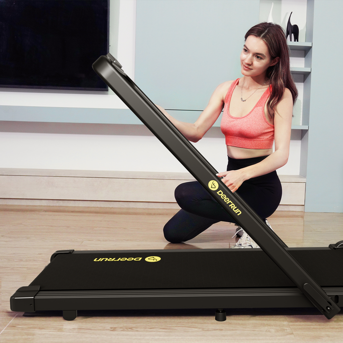 DeerRun A5 Pro Smart 2 in 1 Folding Treadmill Black - Sweatfully