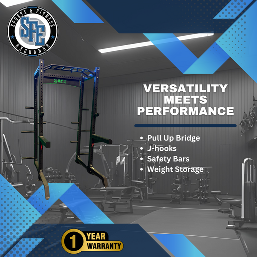 SFE Commercial Full Power Rack (Squat Rack) with Weight Storage (New) - Sweatfully