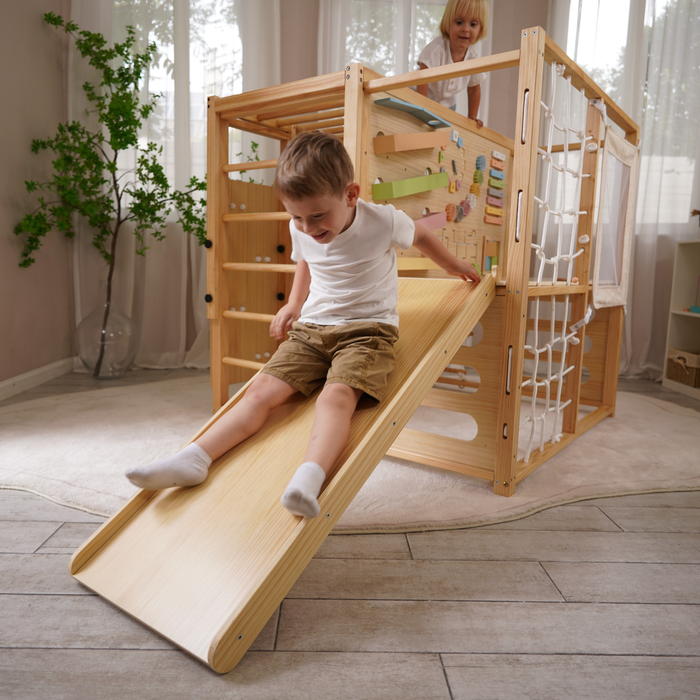 Alpine Adventure Indoor Play Gym – Climber, Slide & Kids Activity Set - Sweatfully