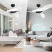 54" DC Motor 6 Speed Black Ceiling Fan - Sweatfully