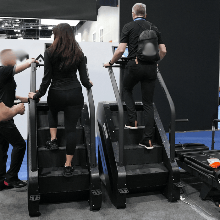 Commercial Stair Climber - Stepmill - LED Screen - Muscle D Fitness - Durable - Black - Heart Rate Monitor - Sweatfully