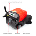 SM1050B 41.3" Battery Powered Walk-behind Floor Sweeper with Water Sprinklers, Triple Brushes - Sweatfully