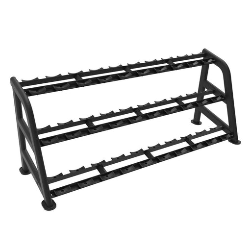 3-Tier Commercial Dumbbell Rack - Black - Sweatfully