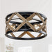 3-Light Industrial Drum Flush Mount Ceiling Light - Sweatfully