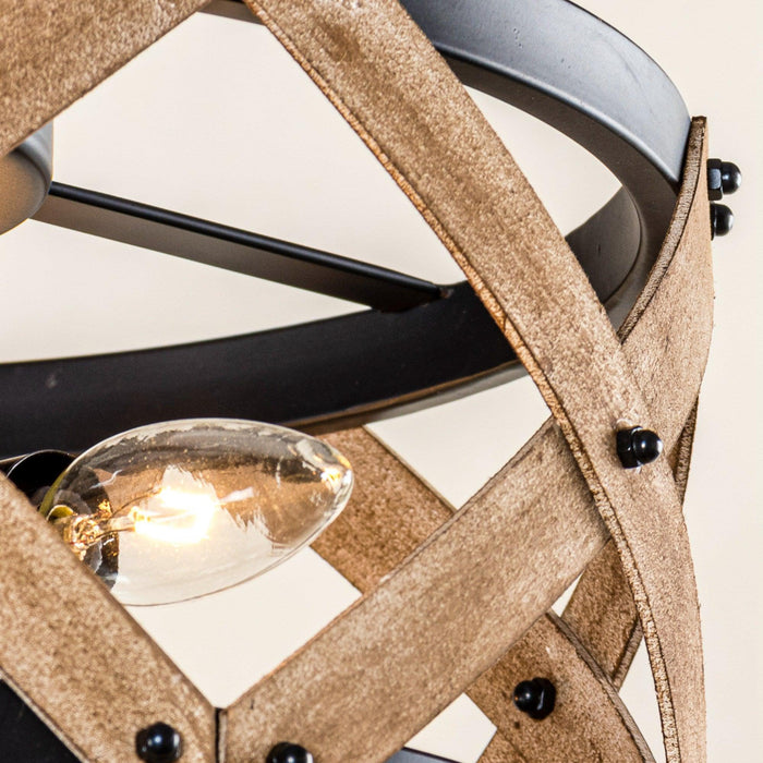 3-Light Industrial Drum Flush Mount Ceiling Light - Sweatfully
