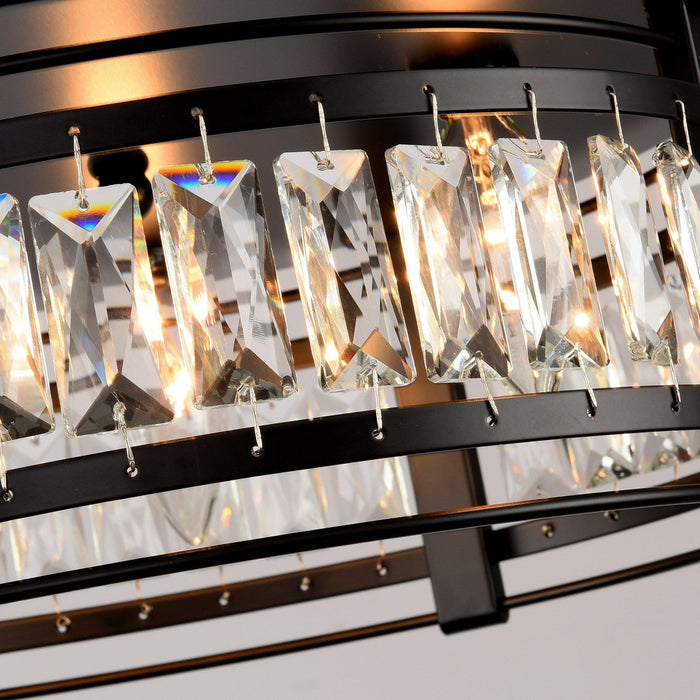 3-Light Modern Crystal Flush Mount Ceiling Light - Sweatfully
