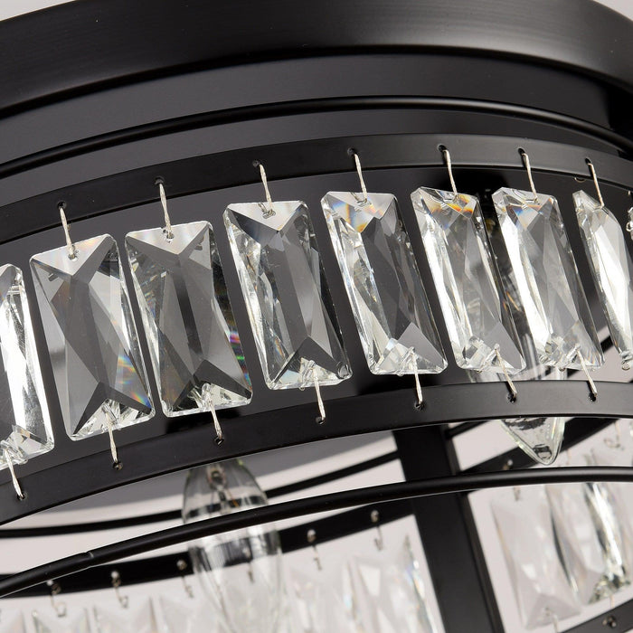 3-Light Modern Crystal Flush Mount Ceiling Light - Sweatfully