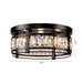 3-Light Modern Crystal Flush Mount Ceiling Light - Sweatfully