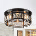 3-Light Modern Crystal Flush Mount Ceiling Light - Sweatfully