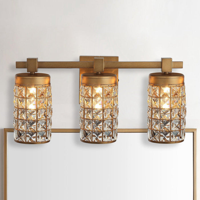 3-Light Modern Golden Linear Vanity Lights Wall Light - Sweatfully