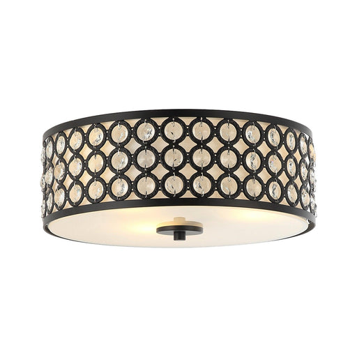 3-Light Modern LED Flush Mount Light with Crystal - Sweatfully