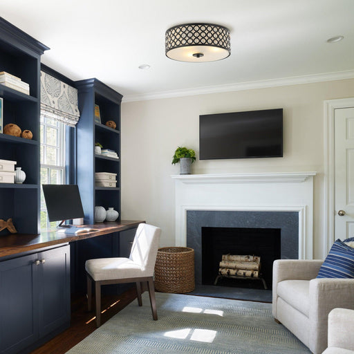 3-Light Modern LED Flush Mount Light with Crystal - Sweatfully