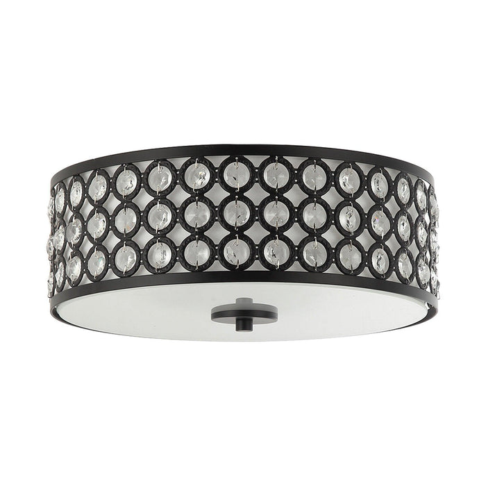 3-Light Modern LED Flush Mount Light with Crystal - Sweatfully