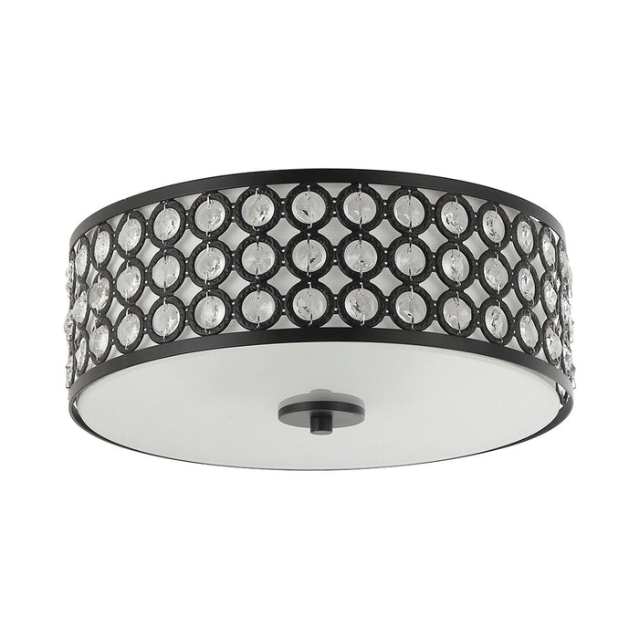3-Light Modern LED Flush Mount Light with Crystal - Sweatfully