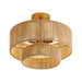 3-Light Traditional Farmhouse Wabi-Sabi Flush Mount Light - Sweatfully