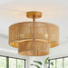 3-Light Traditional Farmhouse Wabi-Sabi Flush Mount Light - Sweatfully