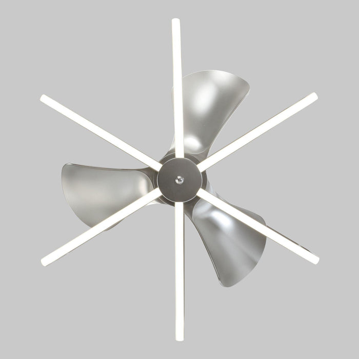 30" Theron Modern DC Motor Downrod Mount Reversible Ceiling Fan with LED Lighting and Remote Control - Sweatfully