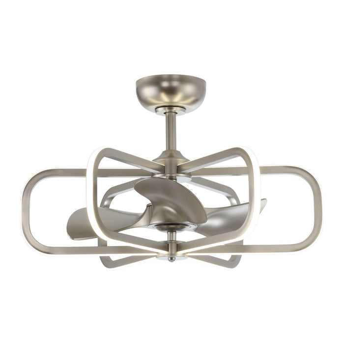 30" Theron Modern DC Motor Downrod Mount Reversible Ceiling Fan with LED Lighting and Remote Control - Sweatfully