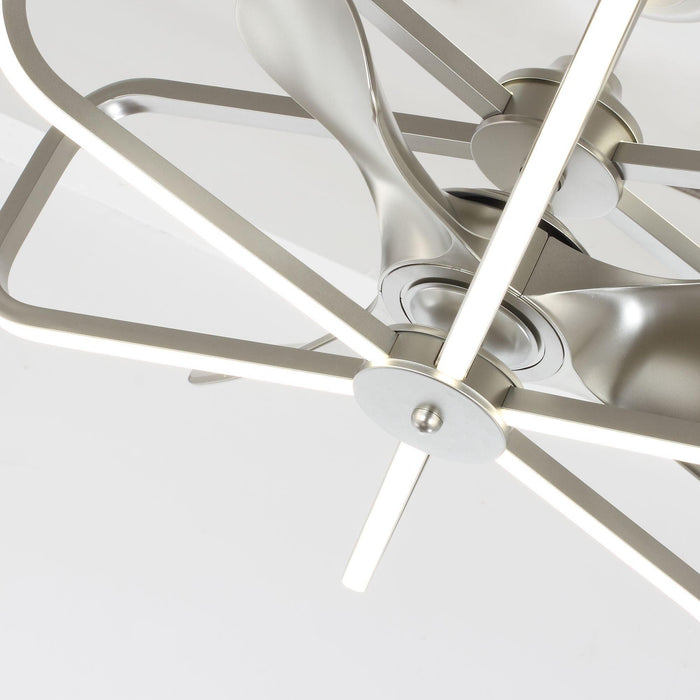 30" Theron Modern DC Motor Downrod Mount Reversible Ceiling Fan with LED Lighting and Remote Control - Sweatfully