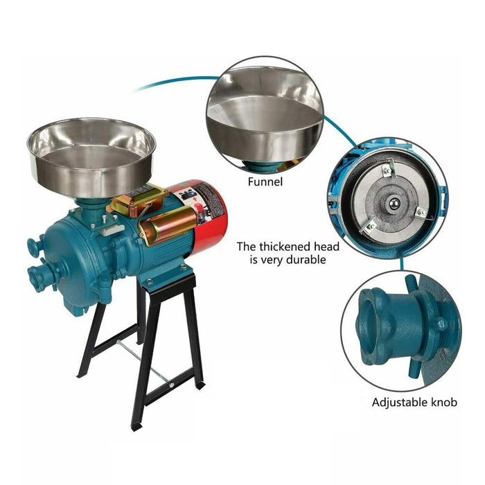 3000W Commercial Electric Corn Wheat Grain Mill Grinder (SAK91135) - Sweatfully