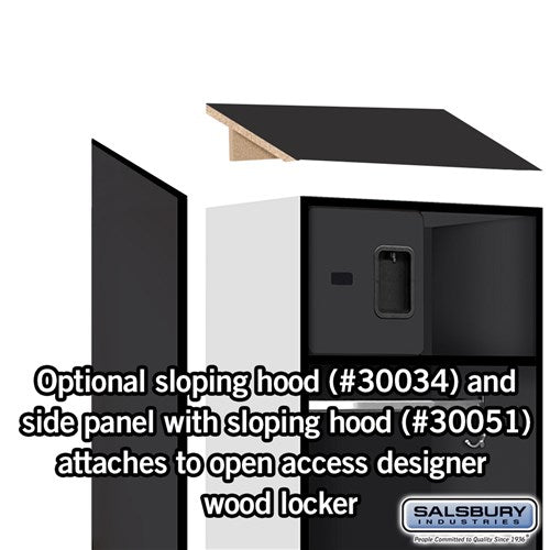 Salsbury 24" Wide Designer Wood Open Access Locker - 6 Feet High - 18 Inches Deep