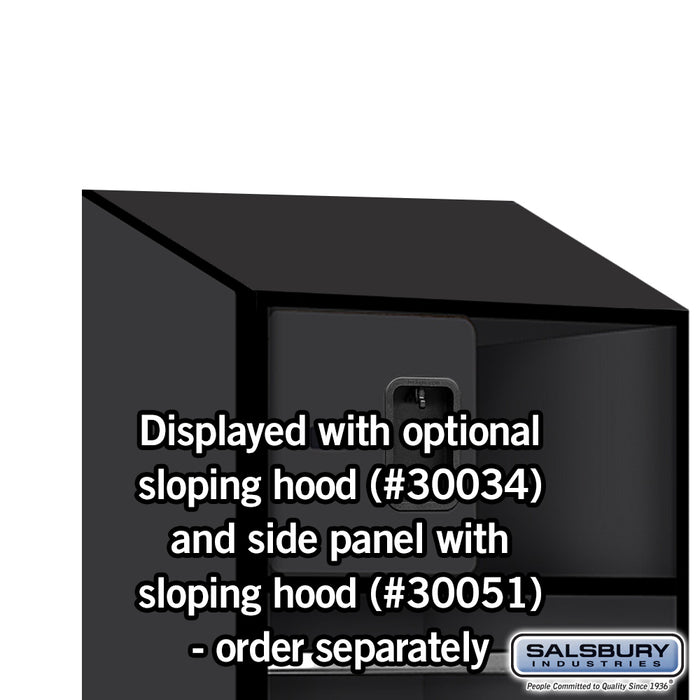 Salsbury 24" Wide Designer Wood Open Access Locker - 6 Feet High - 18 Inches Deep - Black - Hasps - Sweatfully