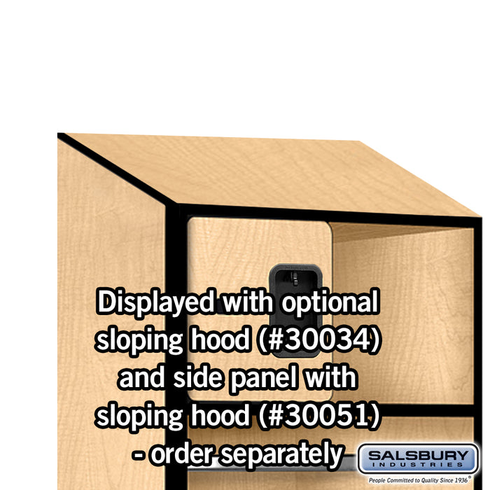 Salsbury 24" Wide Designer Wood Open Access Locker - 6 Feet High - 18 Inches Deep - Maple - Hasps - Sweatfully