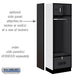 Salsbury 24" Wide Designer Wood Open Access Locker - 6 Feet High - 18 Inches Deep - Black - Silver Electronic Locks - Sweatfully