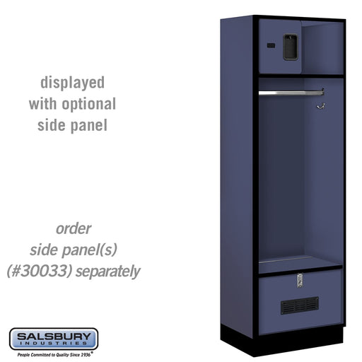 Salsbury 24" Wide Designer Wood Open Access Locker - 6 Feet High - 18 Inches Deep - Blue - Hasps - Sweatfully
