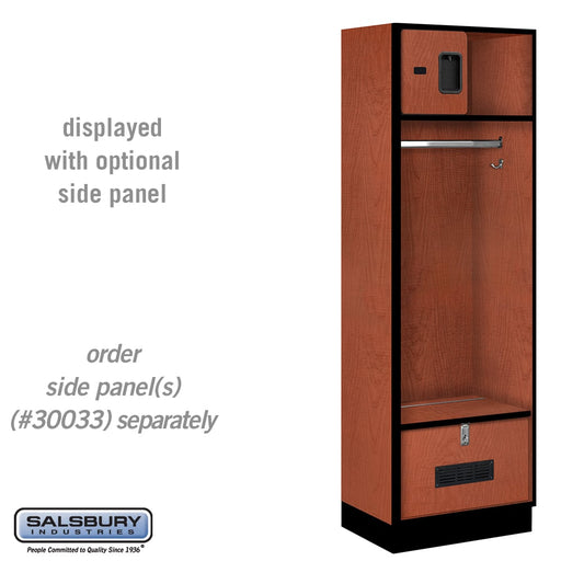 Salsbury 24" Wide Designer Wood Open Access Locker - 6 Feet High - 18 Inches Deep - Cherry - Hasps - Sweatfully