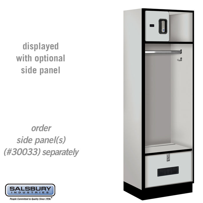 Salsbury 24" Wide Designer Wood Open Access Locker - 6 Feet High - 18 Inches Deep - Electronic Locks - Sweatfully