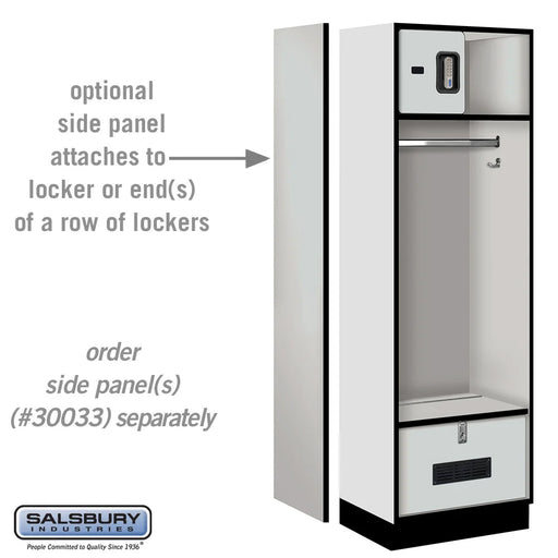 Salsbury 24" Wide Designer Wood Open Access Locker - 6 Feet High - 18 Inches Deep - Electronic Locks - Sweatfully