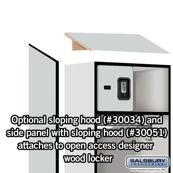 Salsbury 24" Wide Designer Wood Open Access Locker - 6 Feet High - 18 Inches Deep - Resettable Locks - Sweatfully