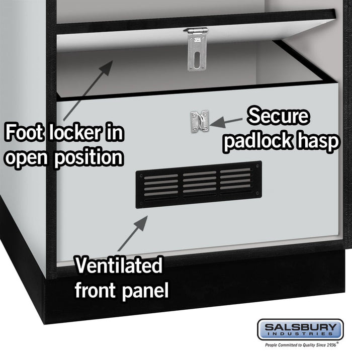 Salsbury 24" Wide Designer Wood Open Access Locker - 6 Feet High - 18 Inches Deep - Resettable Locks - Sweatfully